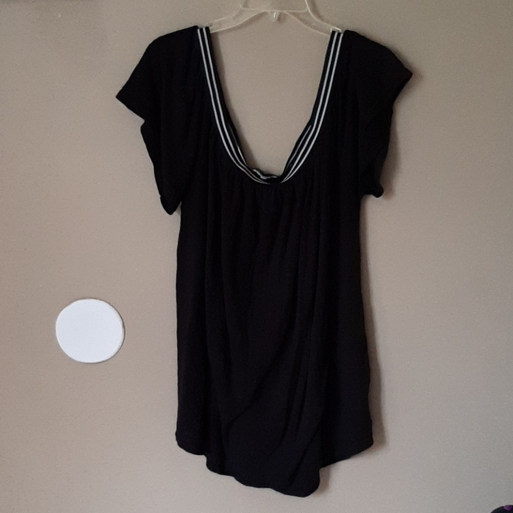 3X Plus Size Black Between Us Blouse